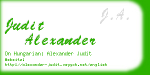 judit alexander business card